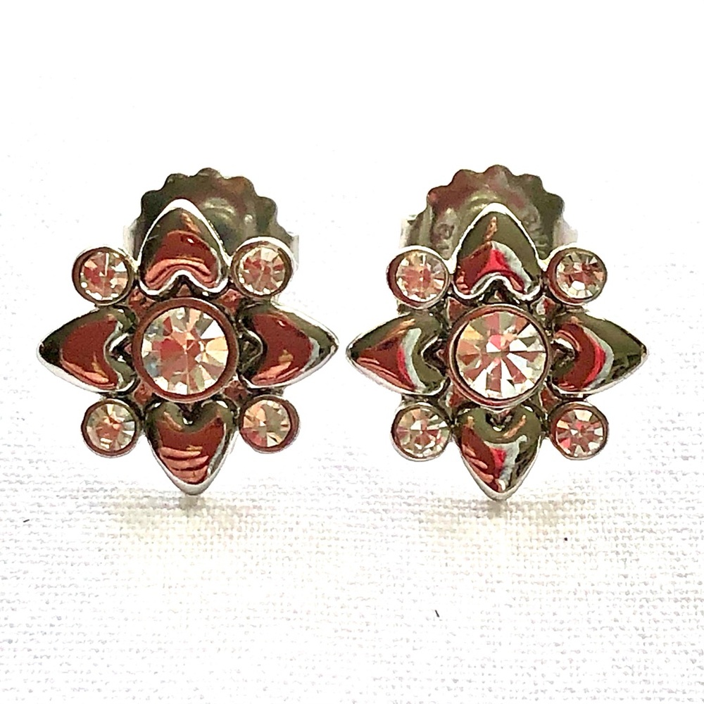 Lia Sophia Dainty Heart Star Stud Earrings